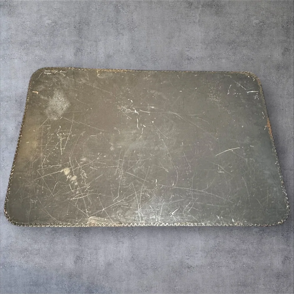 Vintage‎ Italian Metal Tray Painted Hot Air Balloon Yellow 26x17 Rustic Decor